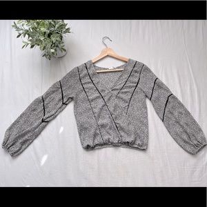 Puff sleeve Print blouse